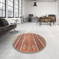 thumbnail image 3 of Ahgly Company Tapis d'Intérieur Carrés Abstraits Brun Chameau, Tapis de Zone Abstraits, 4 Pieds Carré, 3 of 6