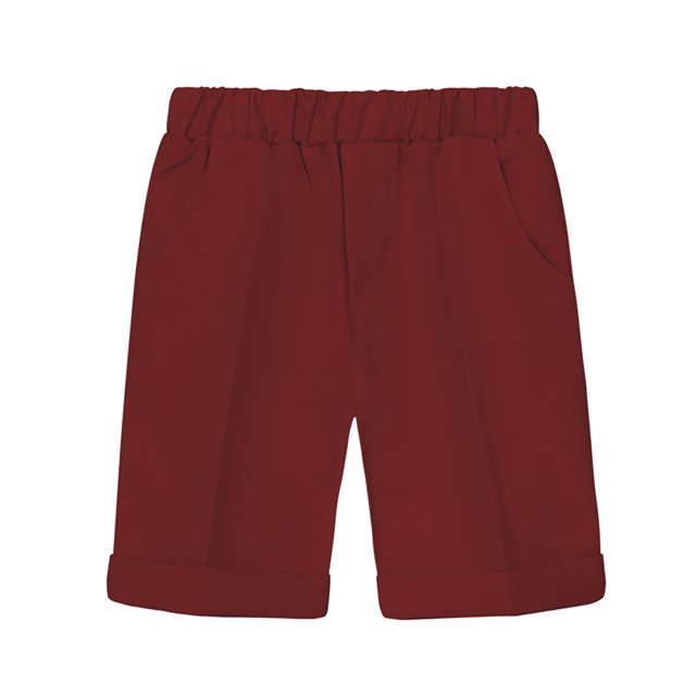 Uniformes Scolaires Garçons Shorts Chino Courts Extensibles à devant Plat Performance Pantalons Garçons Rouge 170/15 Y-16 Y