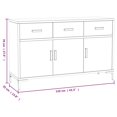 thumbnail image 4 of vidaXL Sideboard Black 110x35x70 cm Solid Pinewood, 4 of 5