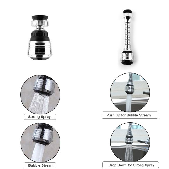 Mistaha Faucet Supercharger Movable Kitchen Tap Head Faucet Bubbler Tap Splash Filter Nozzle Faucet Spray
