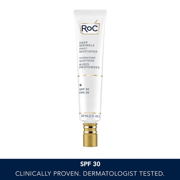 RoC Skincare - Retinol Correxion®️ - Rides profondes - Hydratant quotidien - Écran solaire à large spectre SPF 30 - 30ml