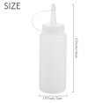 thumbnail image 4 of Bouteille Compressible en Plastique Distributeur de Condiments Ketchup Moutarde Sauce Transparent Blanc 6Oz, 4 of 8