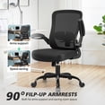 thumbnail image 2 of COOLHUT Ergonomic Office Chair with Adjustable Lumbar Support and Padded Filp-up Armrests, Comfort Breathable Mesh Home Office Desk Chair with Wheels, Adjustable Height Computer  Gaming Chair, 2 of 13