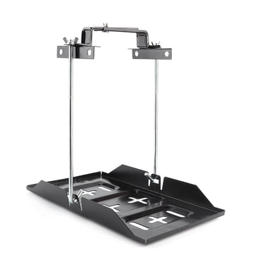 Battery Hold-Down Tray, Metal Battery Storage Tray Mount Battery Tray Holder, Universal Hold Down Clamp Bracket Kit For Cars Factory 19CM,23CM,27CM