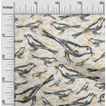 thumbnail image 2 of oneOone Velvet Dark Dusty Blue Fabric Bird Craft Projects Decor Fabric Printed By The Yard 58 Inch Wide, 2 of 4