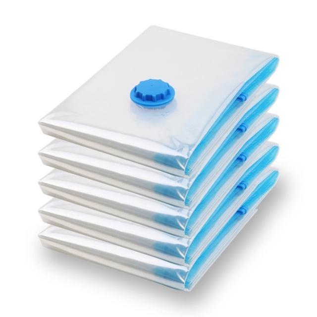 Space Bags Vacuum Storage Bags Jumbo 5Pcs Vacuum Storage Space Saving Bag Bags Compressed Travel Reusable Large- Plastic Storage Bags with Zipper Space Bags Vacuum Storage Bags