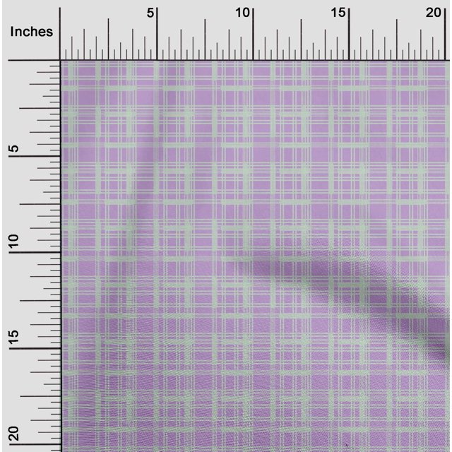 oneOone Silk Tabby Fabric Check Kasuri Print Fabric BTY 42 Inch Wide