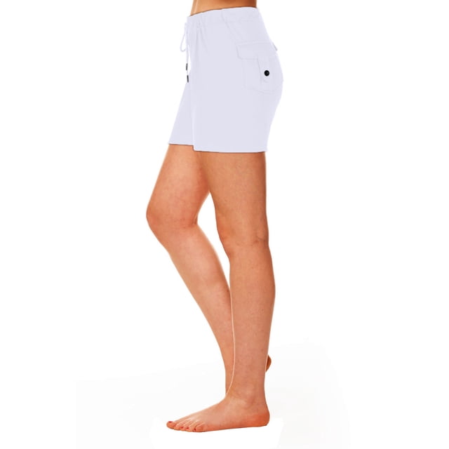 Timegard Sweatshorts for Women Plus Size Elastic High Waisted Drawstring Workout Yoga Shorts with Pockets