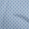 thumbnail image 1 of oneOone Velvet Sky Blue Fabric Running Stitch Sewing Material Print Fabric By The Yard 58 Inch Wide, 1 of 4