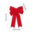 thumbnail image 3 of Christmas Bow Decoration, Red Flocking Multi-Ear Bow, Overlock Holiday Bow for Christmas Tree, Wreath, Gift Box, Window, Wall, and Lamp Decoration, 3 of 6