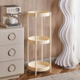 thumbnail image 1 of Petite table à Thé table d'Appoint en Fer pour sofa Petite table d'Angle en Plastique Haute Résistance table Moderne et Épurée pour Salon Chambre Petite table Ronde, 1 of 6