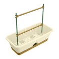 thumbnail image 3 of Jardinière Balcon Résine Rectangle Nordique Jardinière Boîte pour Jardin Extérieur Porche Beige, 3 of 10
