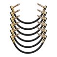 thumbnail image 1 of Muslady 6-piece effects pedal patch cord set 15cm gold-plated flat head, 1 of 8