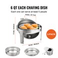 thumbnail image 2 of KFFKFF Ensemble de Réchauds Ronds pour Buffet, Paquet Double de 6 Qt, Comprend des Serveurs en Acier Inoxydable, 2 Poêles Pleines, Couvercle, Plateau à Eau, Support, Support à Carburant, Sert 5+ par Unité, 2 of 9