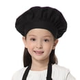 thumbnail image 2 of TOPTIE Chef Hat for Kid & Adult, Cotton Elastic Adjustable Kitchen Cooking Baking Hat-Black-M, 2 of 7