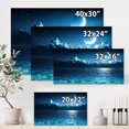 thumbnail image 4 of Designart Romantic Moon Over Deep Blue Sea I Canvas Wall Art, 4 of 4