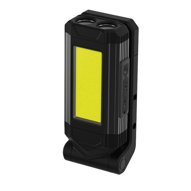 Graflsoa Lampe de Travail Portable COB LED avec Crochet Magnétique, Rechargeable par USB, 5 Modes d'Éclairage, Étanche pour Camping, Randonnée et Réparation de Voiture, Noir