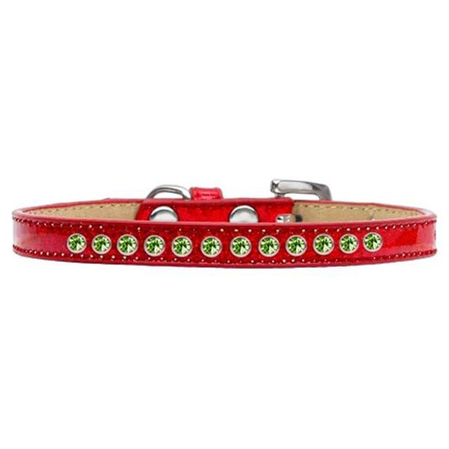 Lime Green Crystal Size 14 Red Puppy Ice Cream Collar