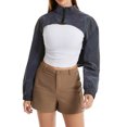 thumbnail image 4 of Panties for Women Reflective Rave Top ,Crop Top Shrug Techwear Shirt Rave Outfits For Women XL Black, 4 of 9