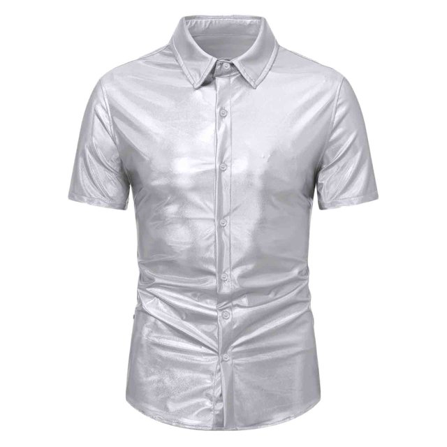 Birdeem Chemise pour Hommes, Manches Courtes, Col à Revers, Décontractée, Sportive
