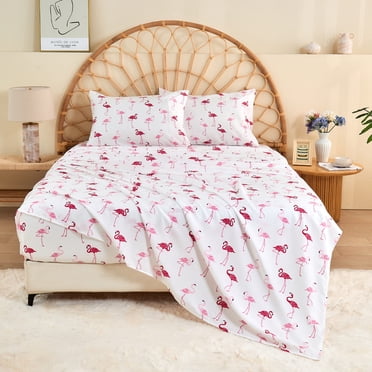 Hitime Ensemble de Draps Très Grand 4 Pcs à Poches Profondes Convient à 14 Pouces, Microfibre Respirante Ultra Douce Ensemble de Draps Format Très Grand, Style Hôtel de Luxe Déco Maison Ensemble de Draps pour Lit Très Grand, Cadeau pour Femmes, Hommes