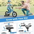 thumbnail image 3 of Costway 14" Kids Training Bike with Removable Training Wheels Pneumatic Tires Navy, 3 of 10