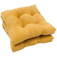 thumbnail image 1 of 16-inch Solid Micro Suede Square Tufted Chair Cushions (Set of 2), 1 of 2