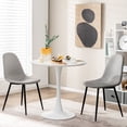 thumbnail image 4 of Gymax Table de Cuisine Tulipe Moderne de 32 Pieds' Table à Manger Ronde avec Dessus en MDF et Base de Piédestal en Métal, 4 of 10
