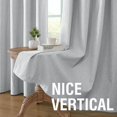 thumbnail image 2 of Blackout Curtains, Chenille Linen Curtains 108 inches Long 100% Blackout Curtains for Bedroom, Textured Linen Look Draperies Grommet with White Liner, 2 Panels, Heather Glacier Gray, 2 of 10