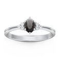 thumbnail image 2 of Birthstone Oval Ring with Shoulder Accents - Smokey Quartz (June), 2 of 5