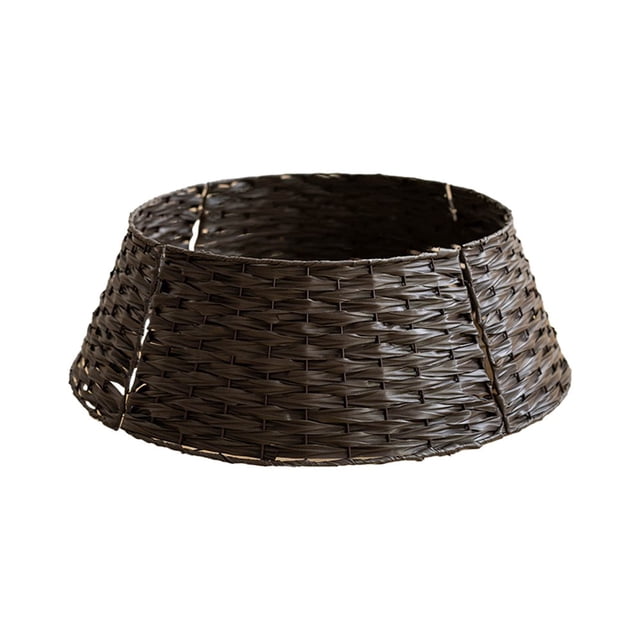 Christmas Tree Basket Christmas Tree Collar Wicker for Artificial Trees Christmas Tree Stand Base ,Natural Woven,Farmhouse Christmas Tree Collar