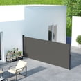 thumbnail image 2 of Outsunny 13' x 5' Retractable Side Awning, Garden Privacy Screen, Dark Grey, 2 of 9