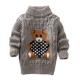 thumbnail image 3 of Chandail d'Hiver pour Garçon Fille Cartoon Bear Tricoté Col Bas, 3 of 7