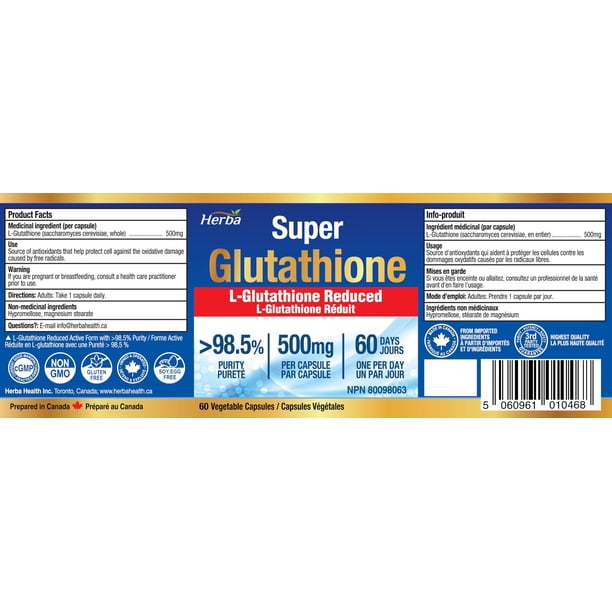 glutathione tablets canada CelluGreen 725mg L-Glutathione MOST POWERFUL AVAILABLE Antioxidant Support for Cellular Health, Liver Detox, Skin & Immune Health, Vegan, Made in Canada. 60 Capsules : Amazon.ca: Health & Personal Care Glutathione 500 mg | Reduced