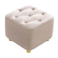thumbnail image 3 of Ottoman Stool Mute Bottom Pads Stylish Foot Rest for Bedroom Entryway Office beige, 3 of 9