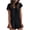 Black, variant on Women's Pajama Sets Satin Ruffle Camisole 2 Piece Pjs Sets Sleepwear Hot Pink L