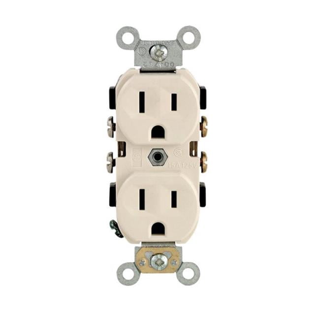 CBR15-00T 15 amp Réceptacle Duplex Décoratif Amande Légère