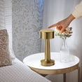 thumbnail image 2 of Bell + Howell Chelsea Table Lamp Small Cordless Touch LED Rechargeable Lamp for Bedside Desk Nightstand Gold, 2 of 10