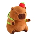 thumbnail image 2 of HILABEE Capybara Toy Cute Capybara Stuffed Animal 30cm Comfortable Kids Room Decor turtle dark brown, 2 of 9