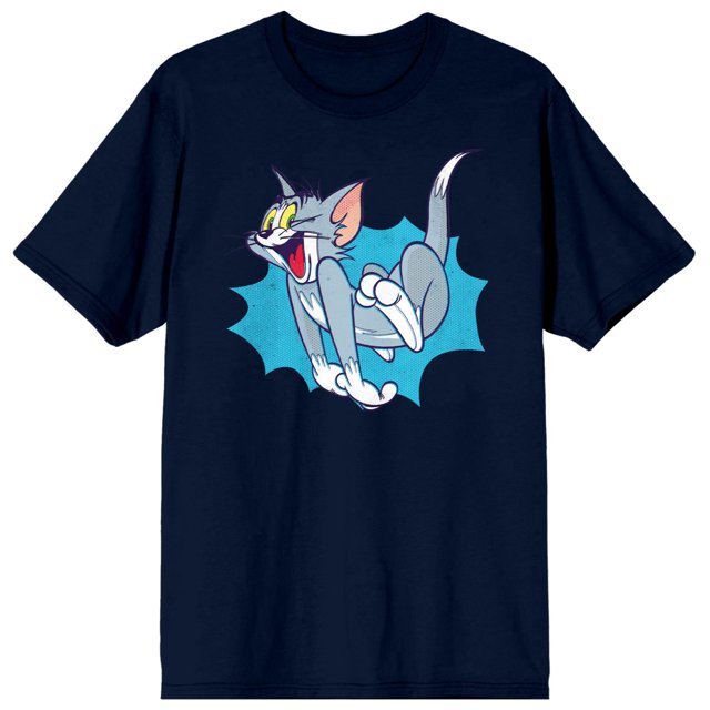 Tom & Jerry Tom T-Shirt de Sprint Bleu Marine