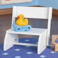 thumbnail image 1 of KidKraft Small Wood Flip Step Stool and Kids Chair - White | 15301, 1 of 3