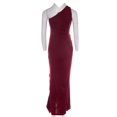 thumbnail image 4 of Women Sexy Oblique Shoulder Gown Ruffles Mermaid Dress Long Slit Maxi Evening Party Prom Dress, 4 of 7