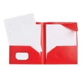 thumbnail image 1 of ZTTD Plastic Folders with Pockets, Pack of 1, Poly Two Pocket Folder, Heavy Duty 2 Pocket File Folders A5 Size, 2-Pocket Folders for Home and Office (Style5-Red), 1 of 5