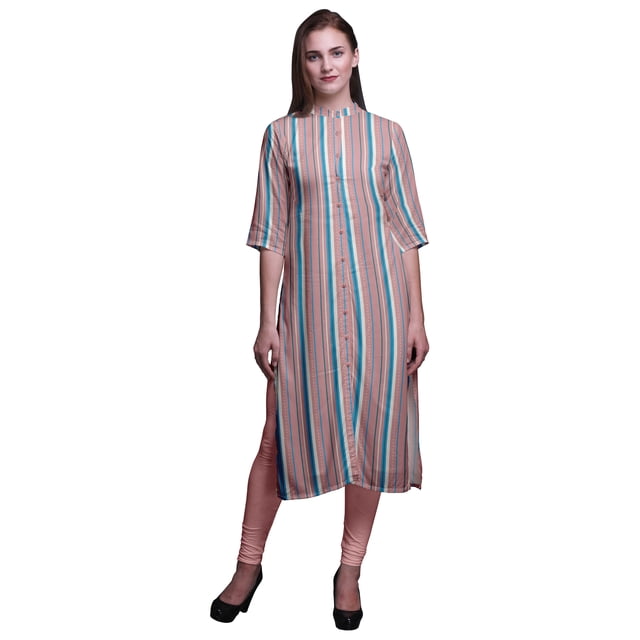 Bimba Kurti Droite Imprimée Kurtis pour Femmes Vêtements d'Été X-Small