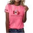 thumbnail image 2 of Weiqiqre Hauts de Printemps pour Femmes T-Shirts à Manches Courtes à Col Rond avec Imprimé Graphique de Lettres Décontractés d'Été Mignons Tees Hauts, 2 of 3