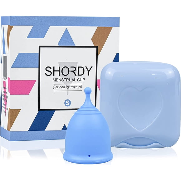 SHORDY Menstrual Cup (Blue), Single Pack (Small) with Box