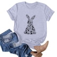 thumbnail image 4 of Tauxra Hauts d'Été à Manches Courtes pour Femmes, T-Shirts à Col Rond pour Femmes, Blouse T-Shirt Décontractée à Imprimé de Pâques, 4 of 5