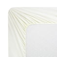 thumbnail image 2 of Marina Decoration Ultra Soft Silky Deep Pocket Solid Rayon from Bamboo All Season Bedding Solid Bamboo Fitted Sheet, Ivory Color, 2 of 4