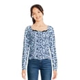 thumbnail image 1 of Justice Girls' Printed Lace Top, 1 of 3
