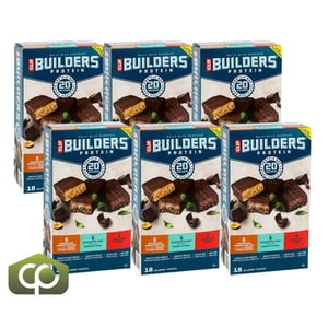 Clif Bar Builders Protein - 18 Bars x 68g (2.4 oz), Complete Plant Protein (6/Case)